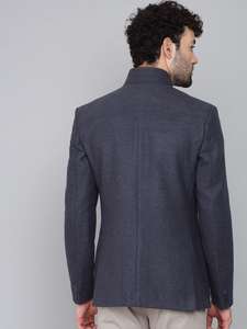 Blazer classique bleu paon pour homme, coupe ajustée, manches longues, best-seller, disponible en gros - Product Image 4