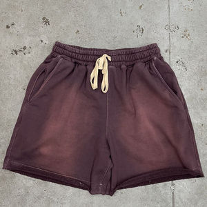 Pantalon court d'été Active Wear Blank Jogging Vintage Distressed Acid Washed Sports Shorts pour hommes - Product Image 4