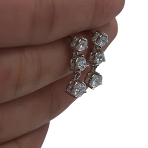 ต่างหูสไตล์ Boho คลาสสิกเครื่องประดับสำหรับผู้หญิงเครื่องประดับเงิน925เงินสเตอร์ลิงสีขาวโทแพซต่างหูทำด้วยมือ - Product Image 1