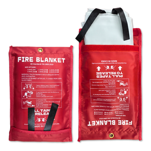 Couverture ignifuge en fibre de verre blanche douce, sac de rangement d'urgence pour cuisine, résistance à la chaleur de 550°C, taille personnalisable - Product Image 1