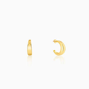 Boucles d'oreilles pendantes demi-lune dorées tendance - Product Image 6