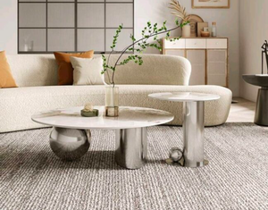 Mesa Auxiliar de Diseño Moderno con Incrustaciones de Hueso, Hecha a Mano, Calidad Premium, Color Personalizado, Mueble de Aluminio para Hotel y Hogar - Product Image 1