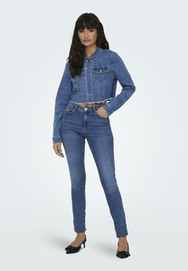 Chaqueta vaquera recortada para mujer Blau, cierre de botones y bolsillos en el pecho, diseñada para mujer, comodidad para todas las estaciones - Product Image 4