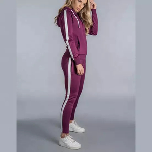 ชุดวอร์มผู้หญิง2ชิ้น,เสื้อครอปและเสื้อครอป2ชิ้นมีสไตล์แบบออกแบบโลโก้ใหม่ - Product Image 6