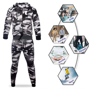 Conjunto Deportivo de Fútbol para Hombre, Invierno, Vintage, con Serigrafía Personalizada, Sudadera con Capucha y Cremallera Completa, Pantalones Deportivos con Capucha - Product Image 3