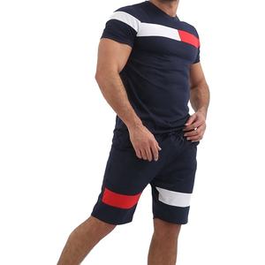 OEM Polyester Été Logo Personnalisé Hommes 2 Deux Pièces Court Jogger Pantalon Ensemble T-shirts et Shorts T-shirts Ensemble pour Hommes 2026 - Product Image 1