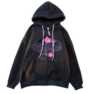 OEM Personnalisé LOGO DTG Motif Imprimé Sweat à Capuche Coupe Brut Ourlet Strass Sweat à Capuche Rue Vintage Distressed Cropped Hoodie Hommes - Product Image 4