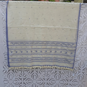 Bufanda Jamdani de algodón tejida a mano de lujo, envoltura de cuello de verano, Dupatta para mujer, ropa de calle informal y bufandas de playa - Product Image 1