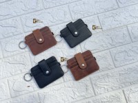 Dompet Kartu Kulit Asli Wanita, Dompet Kecil Bergaya Kulit Asli, Dompet Unisex Modis Laris Manis