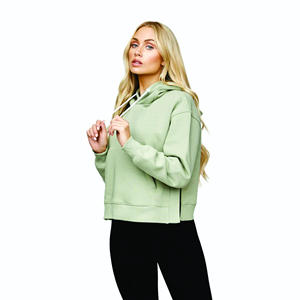 Sweat à capuche pull surdimensionné lourd avec logo imprimé personnalisé sweats à capuche légers à épaules tombantes pour femme - Product Image 1