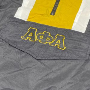 Alpha personnalisé | Phi | Veste coupe-vent demi-fermeture éclair Alpha vestes pour hommes coupe-vent randonnée imperméable Anorak veste de pluie grec - Product Image 3