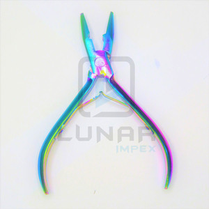 Pince à extensions de cheveux de qualité supérieure pour l'installation d'extensions de cheveux, multicolores arc-en-ciel avec gravure laser du logo, packs personnalisés - Product Image 5