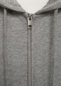 Sweats à capuche zippés surdimensionnés sur mesure 100% coton de haute qualité French Terry Blank Drop Shoulder Hip Hop Hoodie & Sweatshirt - Product Image 4