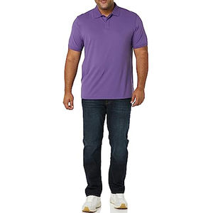 Polo de golf pour hommes de haute qualité design personnalisé court longueur décontracté intelligent brodé sport anti-rides tricoté vente en gros - Product Image 3