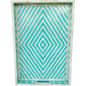 Bandeja para servir con incrustaciones de hueso al por mayor hecha a mano India, el mejor producto de Super Market, logotipo personalizado, hotel, restaurante, lujo al mejor precio - Product Image 3