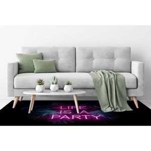 Tapis à motif tropical, tapis imprimé, tapis d'entrée, décoration de bureau, tapis doux non tissé - Product Image 3