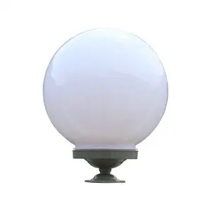 200 250 300Mm Wit Acryl Buitenbol Licht Bal Vorm Huis Verlichting E27 Basispost Verlichting Pijler Poort Lamp