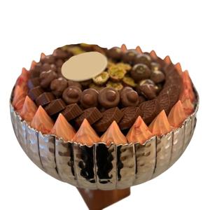 Creative Silver Metal <b>Chocolate</b> Bowl Dessert Serving Platter Latest Designer Decorative Stainless Steel Sweets For <b>Weddings</b> - Product Image 6