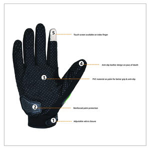 Haute qualité personnalisé en cuir PU doigt complet respirant antidérapant léger gants de course Motocross sport Protection moto - Product Image 4