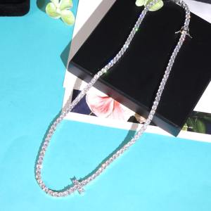 VVS Moissanite Diamond Tennis Chain In 925 Silver <b>With</b> <b>Sideways</b> <b>Cross</b> Iced Out <b>Necklace</b> For Men Fashion Jewelry Manufacturer - Product Image 5
