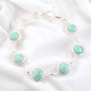 กำไลเทนนิสเพทาย ทำมือ เงินแท้ 925 ตัวล็อคแบบ Toggle เครื่องประดับหรูสำหรับผู้หญิง ของขวัญ - Product Image 1