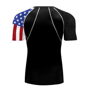 Camisas Rash Guard para hombre más vendidas, protección solar UPF 50 +, manga corta, BJJ, entrenamiento, natación, camisa de compresión - Product Image 3