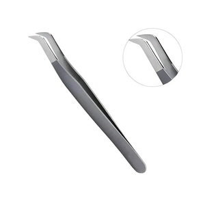 Pinzas de Diseño de Lujo para Pestañas, Pinzas Profesionales Antiestáticas para Extensión de Cejas, en Venta, Color Plateado - Product Image 1