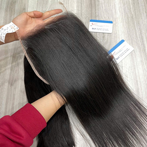 Extensiones de Cabello Natural al Por Mayor 2026, Cutícula Alineada, Cierre Suizo HD 7x7, Nudo Pequeño, Cierre HD, Cabello Liso Natural, Directo de Fábrica - Product Image 1