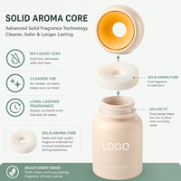 Diffuseur d'aromathérapie automobile solaire pour voiture, désodorisant solide en vrac, parfum de véhicule aux huiles essentielles végétales naturelles