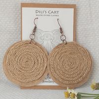 Boucles d'oreilles bohèmes en rotin et bois, style classique, best-seller Moon Art India, bijoux fins et mignons pour femmes et filles, Halloween, Noël