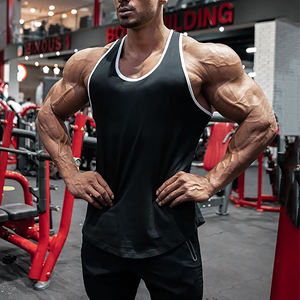 <b>Men's</b> <b>Tanktops</b> Gym Working Cotton Bodybuilding Workout Sports Fitness Tank Tops Stretch <b>Men's</b> Sports tank Tops Muscle USA Size - Product Image 3