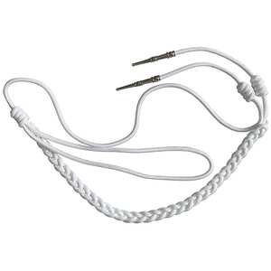 Maroc argenté, pointes dorées. Aiguillettes en soie blanche avec étiquettes argentées, cordon en macramé enduit, finition de vêtement - Product Image 4