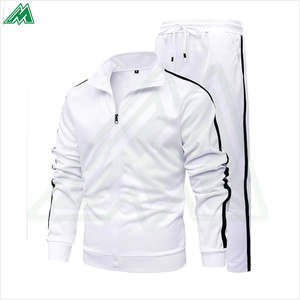 Conjunto de chándal personalizado con cremallera completa Traje de sudadera de lana transpirable de manga larga con logotipo impreso Chaqueta y pantalones de invierno - Product Image 2