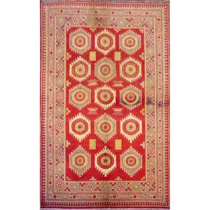 มือถักหนึ่งในพรม peshwar และ Khotan 8'4x5'2 Pes_Kho_276 - Product Image 1