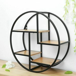 Hot Selling Vintage <b>Iron</b> Wire Metal <b>Wall</b> Rack Usage for Home Kitchenware Living Room Decorative Black Hanging Racks - Product Image 5