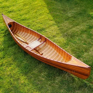 EDAR-tira de canoa de 10 'con remo para Lago, canoa de madera hecha a mano, kayak