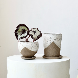 Vaso <span class=keywords><strong>per</strong></span> Bonsai in Ceramica Fatto a Mano con Sottovaso, Stile Rustico Giapponese, Fioriera in <span class=keywords><strong>Gres</strong></span> Ecologico <span class=keywords><strong>per</strong></span> Decorazione Interna ed Esterna - Product Image 3
