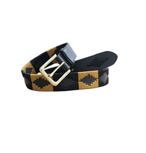 Cinturones de polo de cuero Premium Unisex ecuestre inteligente hecho a mano bordado forma de diamante con hilos fuertes PB01 - Product Image 1