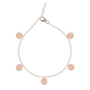 Compre Tobilleras/Payals de Plata 925 100% Auténtica para Mujeres y Niñas, Estilo Lindo, Chapado en Oro de 14k, Material de Oro, Piedra de Diamante Principal en Oro - Product Image 1