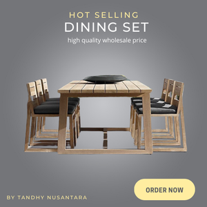 Ensemble de table à manger en bois de teck massif à prix de gros ensemble de restaurant de haute qualité avec de nombreuses chaises à vendre - Product Image 6