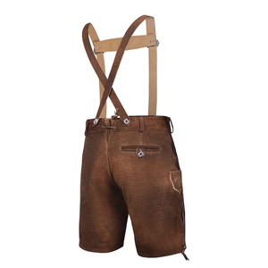 Lederhosen tradicional para hombres Auténtico bávaro alemán Oktoberfest Pantalones cortos de cuero Venta al por mayor Traje de gamuza para compradores - Product Image 3