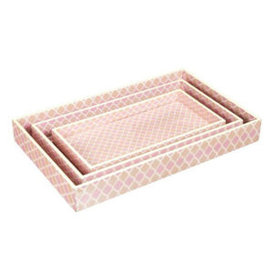 Bandeja de servicio esmaltada hecha a mano con asas Bandeja de madera de mango ecológica para hotel y restaurante Diseño decorativo para servir comida - Product Image 3