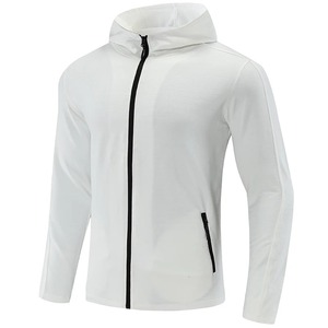 Running Men Hooded Autumn Sportswear Gym Fitness Jogging Outdoor Quick Dry Breathable Coats Man Sport Jackets <b>Fleece</b> Coats - Product Image 6