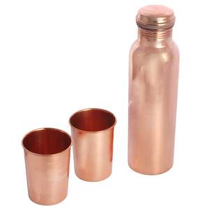 Fancy Stylish Printed Copper Water Sipper Bottle Available with More Durability for Usage Antibacterial with Best Wishes <b>Box</b> - Product Image 5