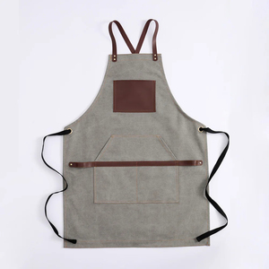 Delantal de trabajo ajustable de lona de algodón Chef artista hornear carpintería Delantales para hombres mujeres con bolsillos - Product Image 3