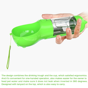 Bouteille d'eau pour chien en plastique durable avec bac de rangement pour sacs poubelles, distributeur automatique 3 en 1 portable pour les voyages en extérieur - Product Image 4