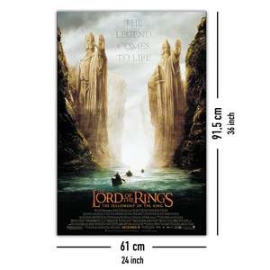 Modern Lord of the Rings <b>Poster</b> 61 X 91.5 cm Black Frame Paper Wall Art - Product Image 4