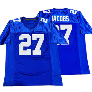 Uniforme de football américain unisexe personnalisé tissu à mailles de couleur personnalisée vêtements de sport numéro d'équipe imprimé polyester respirant - Product Image 3