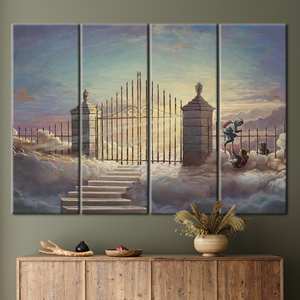 Toile imprimée : Décoration murale abstraite Banksy Pearly Gates, 4P : encadrée - Product Image 1