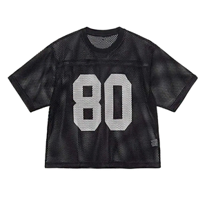 Camiseta Ligera de Malla Cuadrada, 180g, Jersey, Hombros Caídos, Transpirable, Ligera, de Secado Rápido, Impresión de Logotipo Personalizado, OEM - Product Image 2